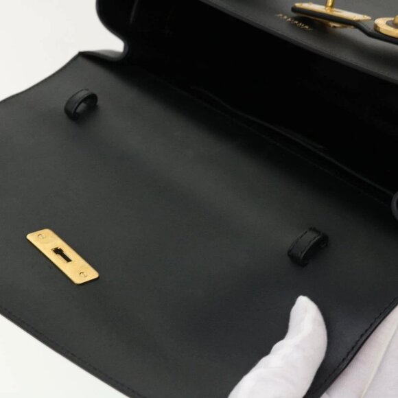 VERSACE Hand Bag Leather 2way Black DBFG311 Auth 31495A - Picture 13 of 16